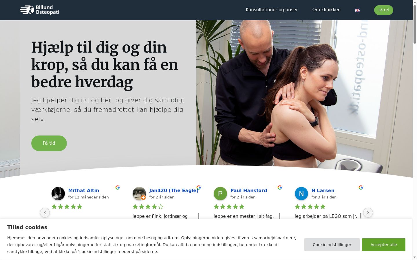 Skärmbild av samtyckesbannern som visades före någon interaktion