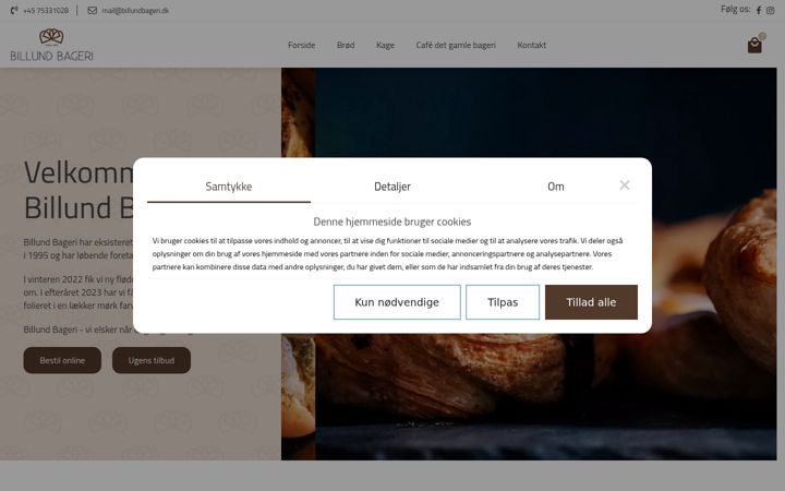 Screenshot of billundbageri.dk