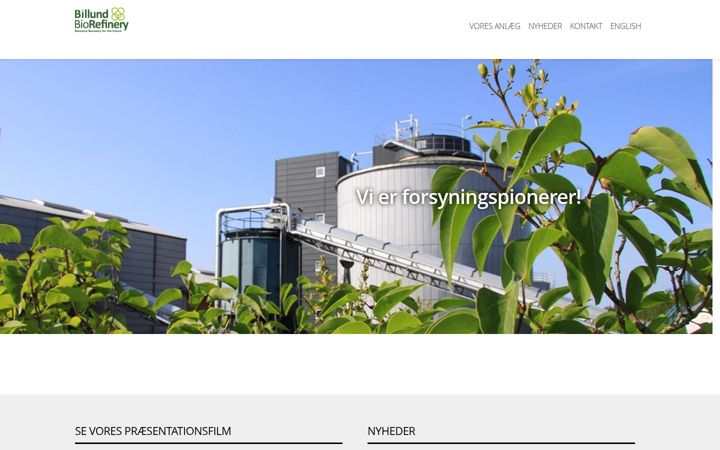 Screenshot of billundbiorefinery.dk
