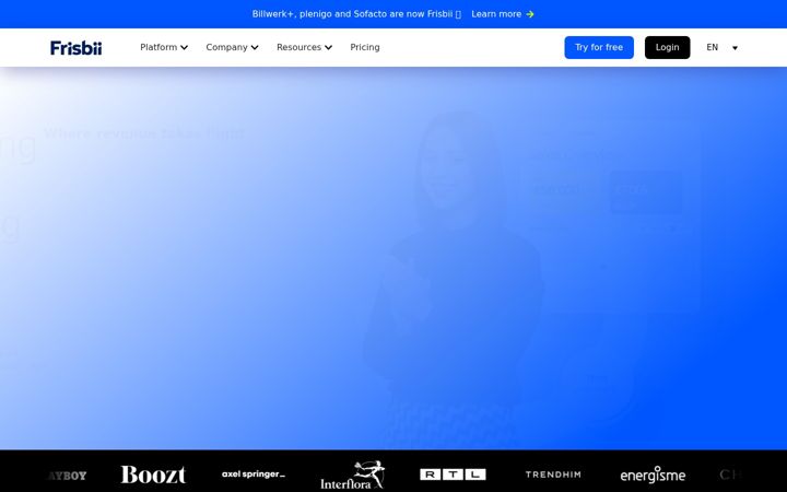 Snímek obrazovky billwerk.com