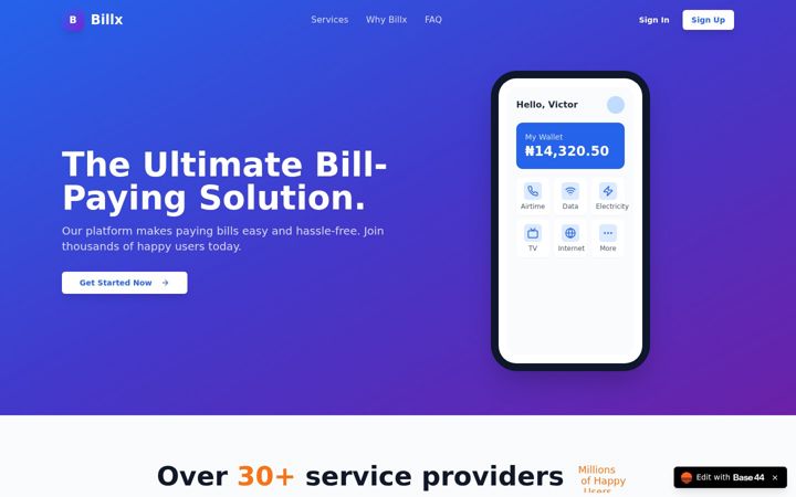 Screenshot of billx.me