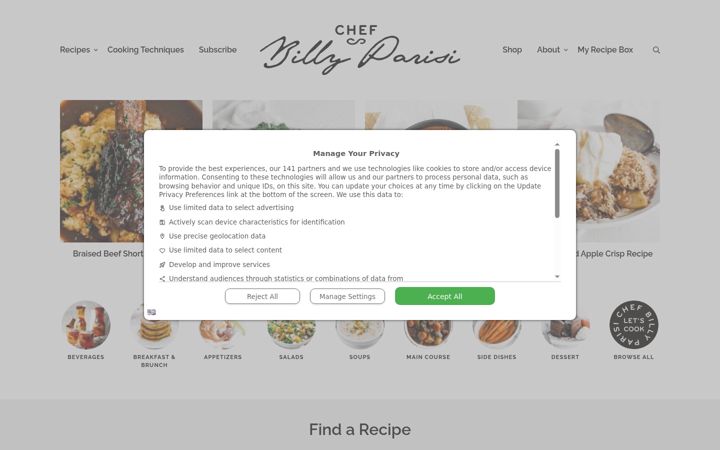 Screenshot of billyparisi.com