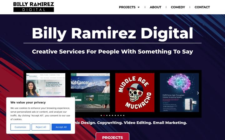 Screenshot of billyramirezdigital.com
