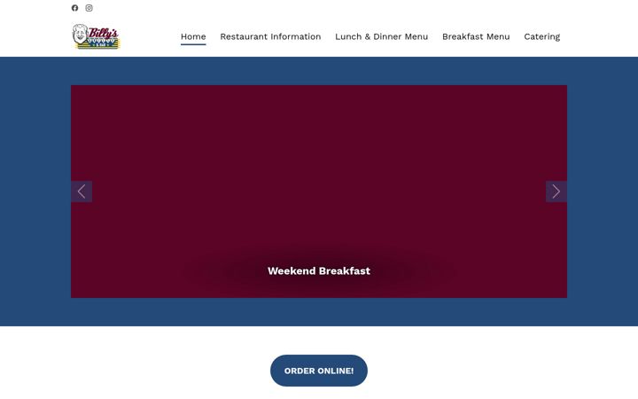 Screenshot of billysgrillebryan.com