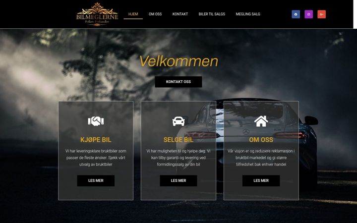 Screenshot of bilmeglerne.as