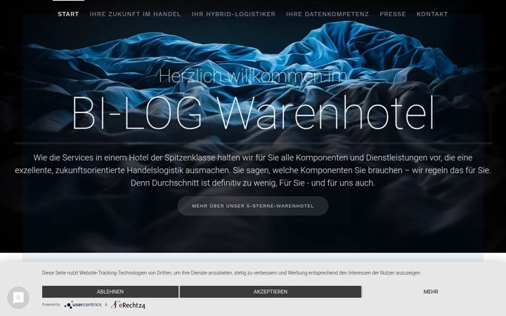 Screenshot of bilog-warenhotel.de