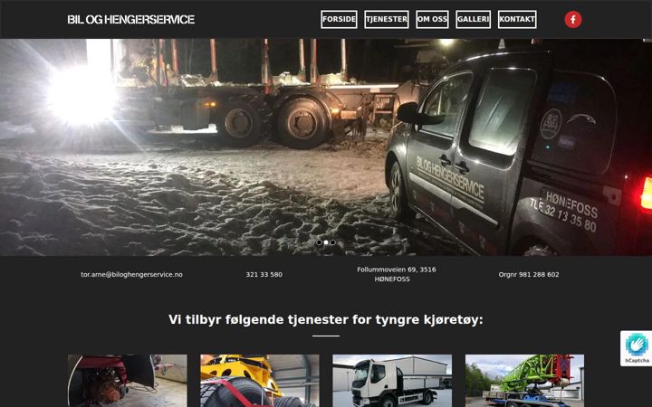 Screenshot of biloghengerservice.no