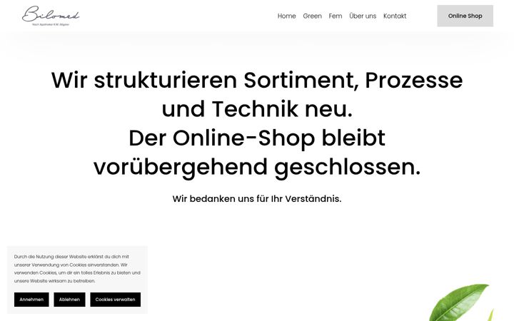 Screenshot of bilomed-shop.de