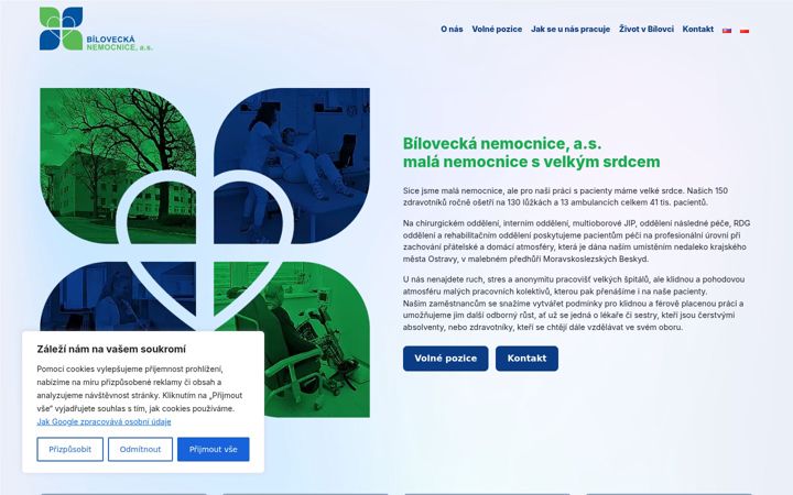 Screenshot of biloveckanemocnice-kariera.cz
