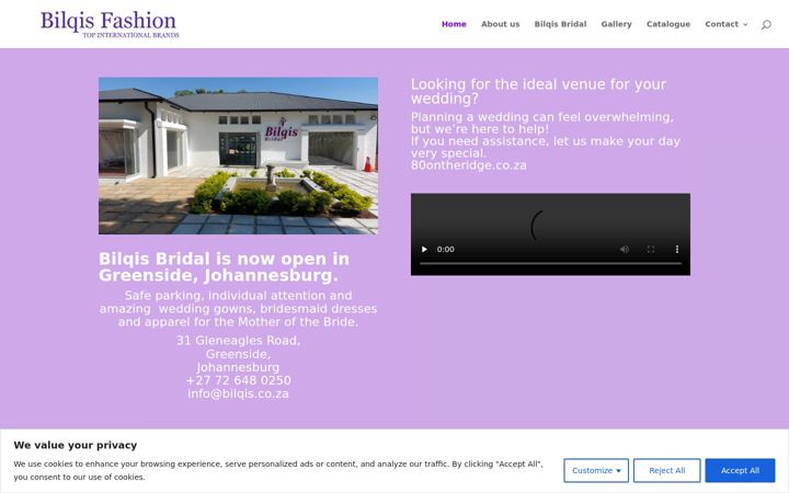 Screenshot of bilqis.co.za