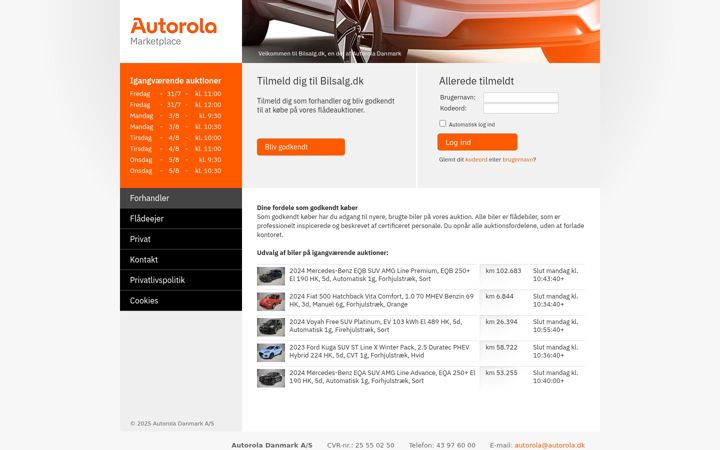 Screenshot of bilsalg.dk