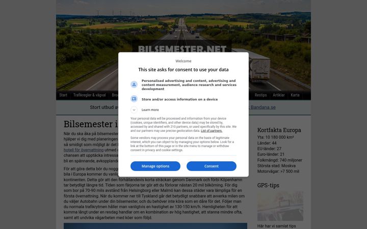 Screenshot of bilsemester.net