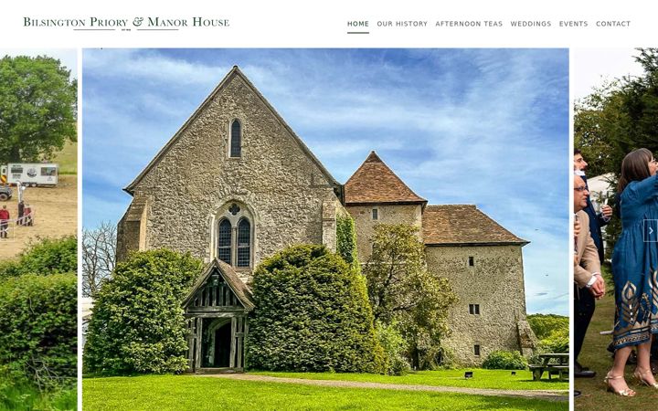 Screenshot of bilsingtonpriory.co.uk
