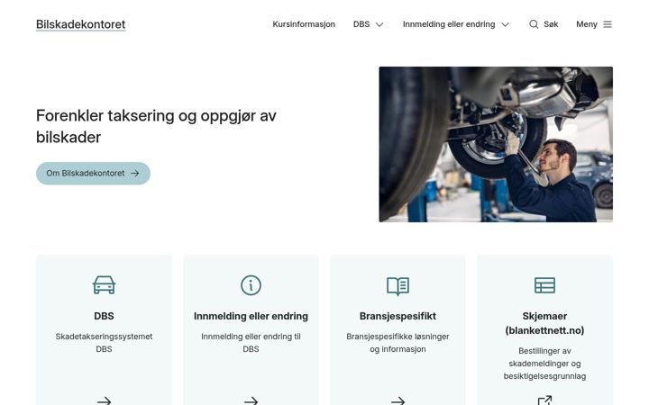 Screenshot of bilskadekontoret.no