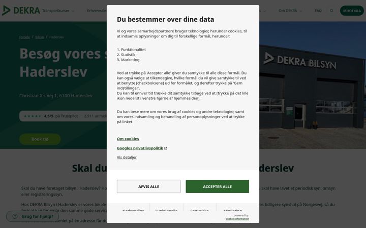 Screenshot of bilsynhaderslev.dk