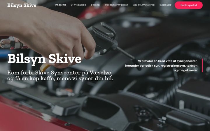 Screenshot of bilsynskive.dk