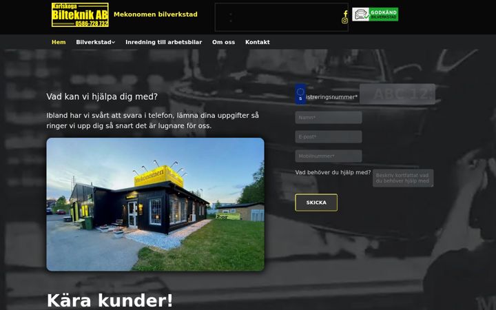 Screenshot of bilteknikab.se