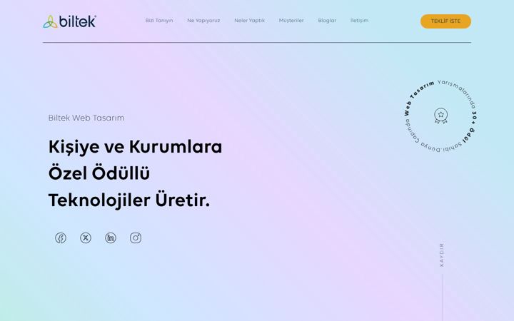 Screenshot of biltektasarim.com