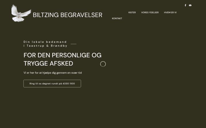 Screenshot of biltzingbegravelser.dk