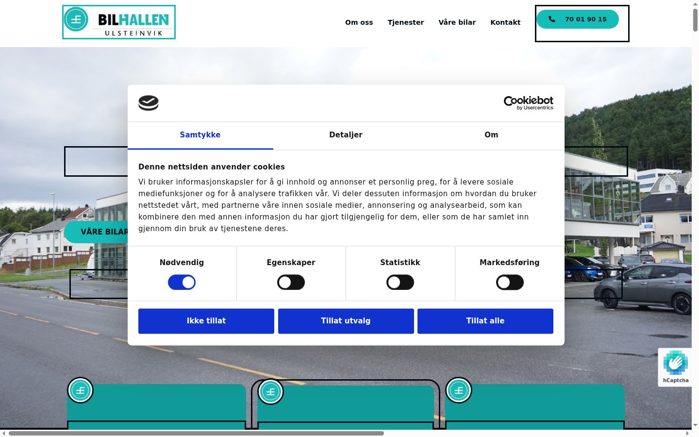Screenshot del banner di consenso mostrato prima di qualsiasi interazione