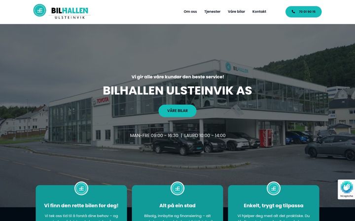 Screenshot of bilulsteinvik.no
