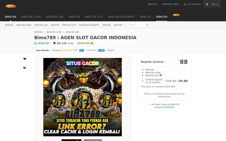 Screenshot of bima789.com
