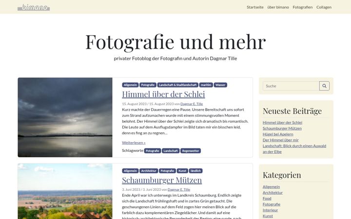 Screenshot of bimano.de