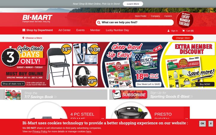 Screenshot of bimart.com