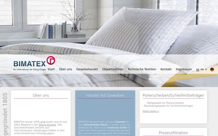 Screenshot of bimatex.de