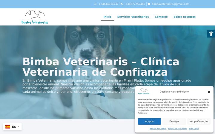 Screenshot of bimbaveterinaris.com