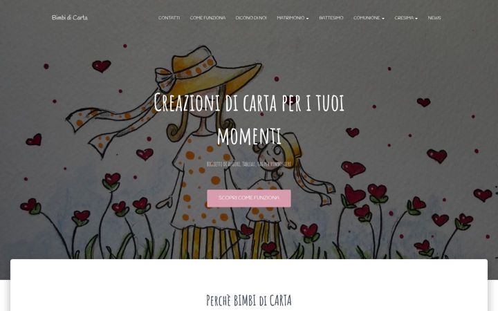 Screenshot of bimbidicarta.com