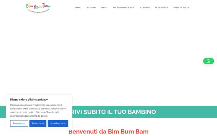 Screenshot of bimbumbamilfantasticomondodeibambini.it