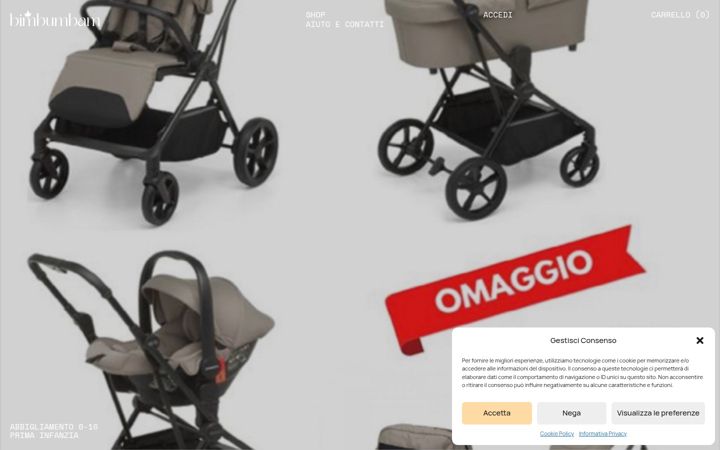 Kuvakaappaus sivustosta bimbumbamshop.it