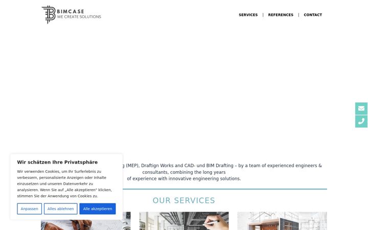 Screenshot of bimcase.com