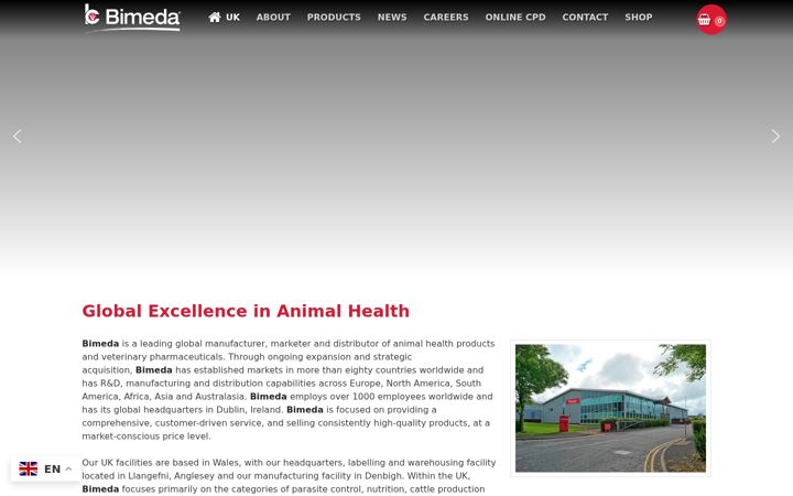 Screenshot van bimeda.co.uk