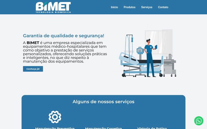 Екранна снимка на bimet.com.br