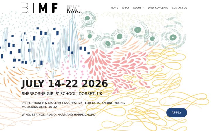 Screenshot van bimf.org.uk