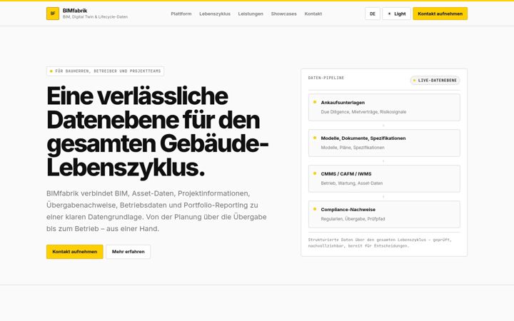 Screenshot of bimfabrik.ch