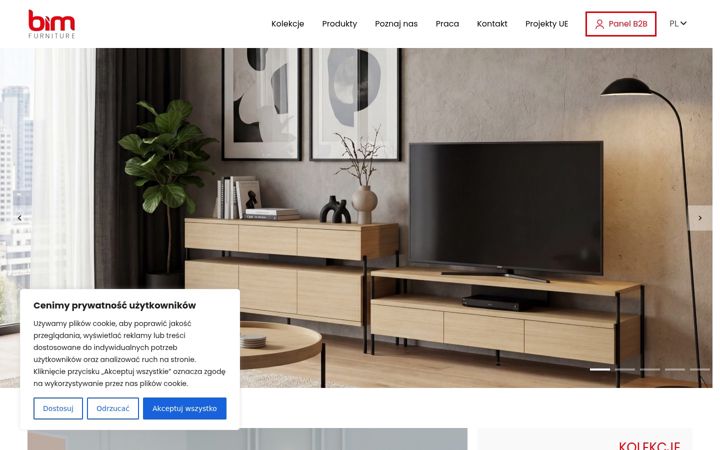 Screenshot of bimfurniture.com