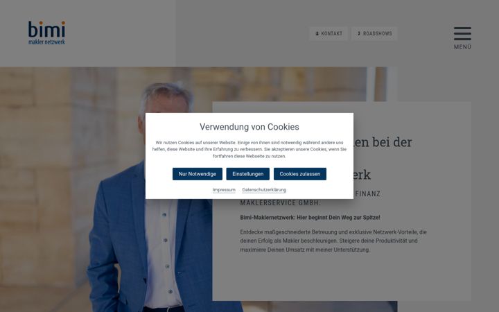 Screenshot of bimi-maklernetzwerk.de