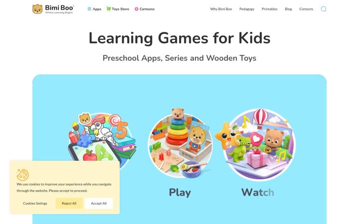 Screenshot of bimiboo.com