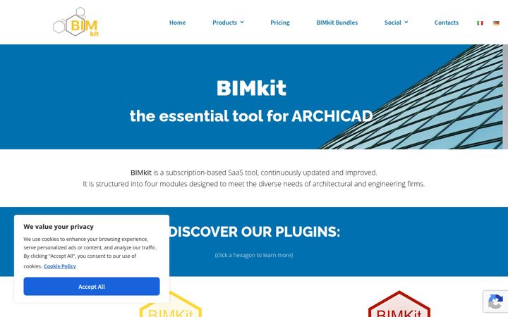 Kuvakaappaus sivustosta bimkit.it