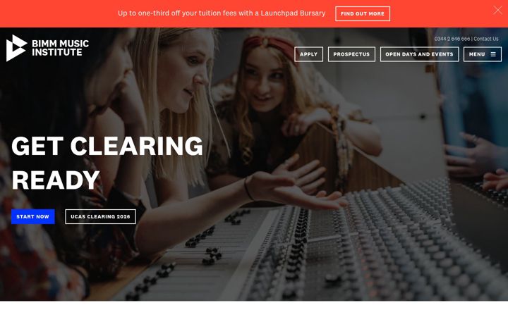 Screenshot of bimm.ac.uk