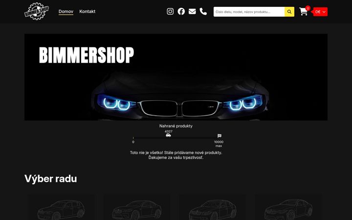 Screenshot of bimmershop.sk