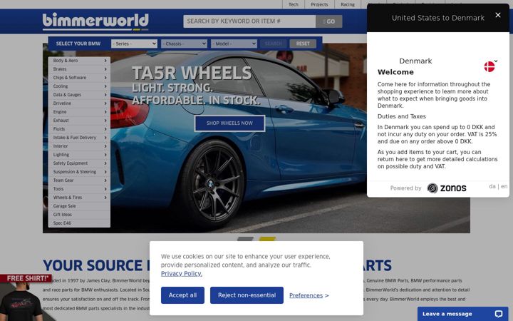 Screenshot of bimmerworld.com