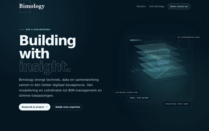 Screenshot of bimology.nl