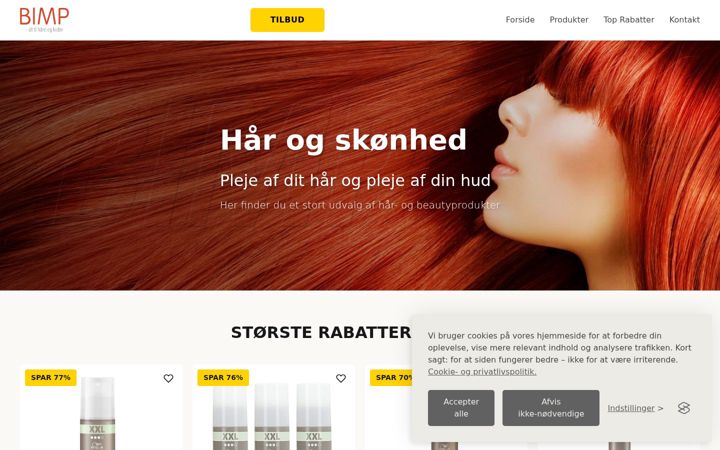 Screenshot of bimp.dk