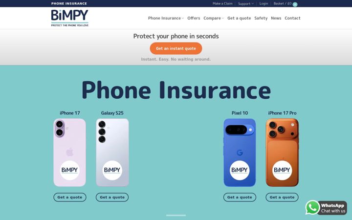 Screenshot of bimpy.co.uk