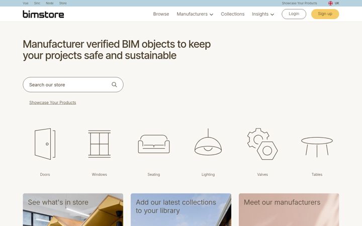 Screenshot of bimstore.co