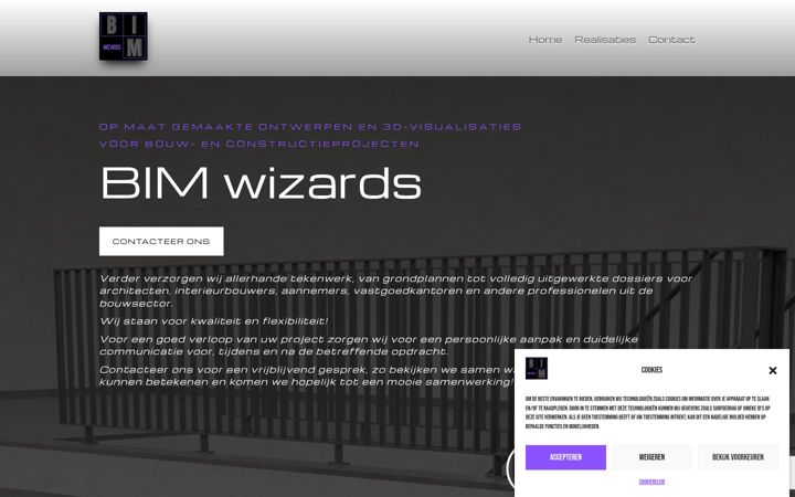 Screenshot of bimwizards.be